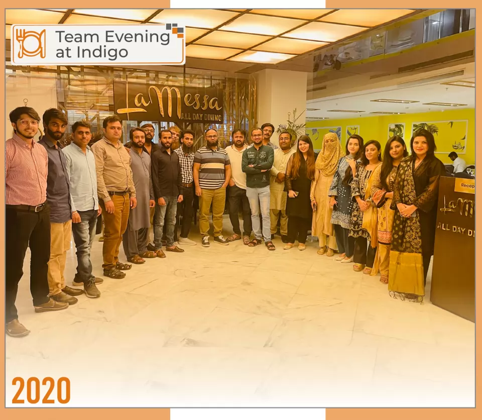 2020 — Team Evening at Indigo: the team out together for the evening.